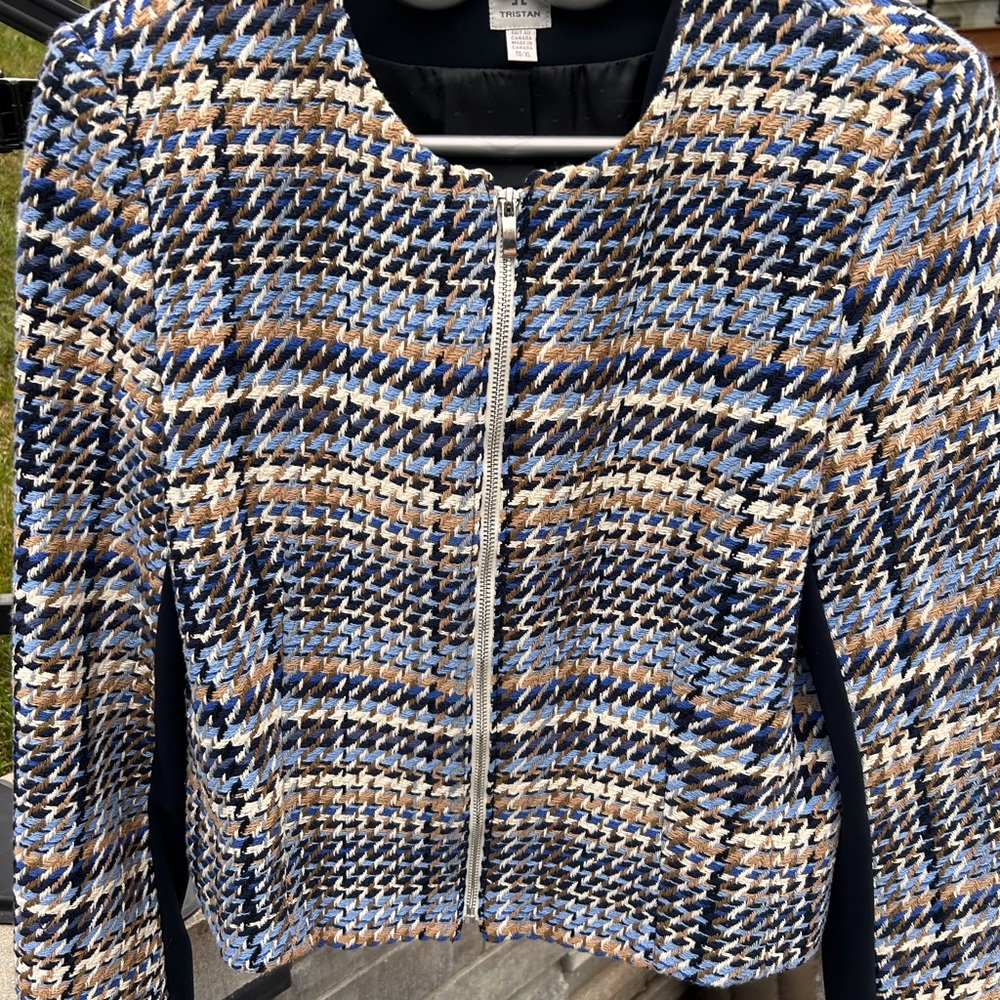 Tristan Blue and Tan Tweed Blazer
